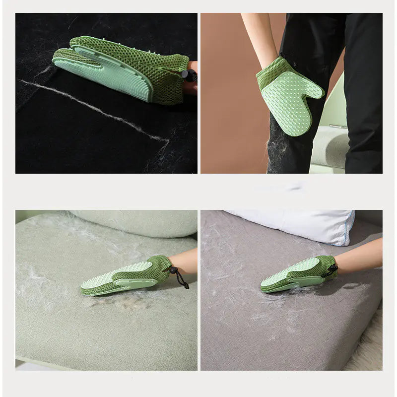 Pet Hair Removal Silicone Massage Glove