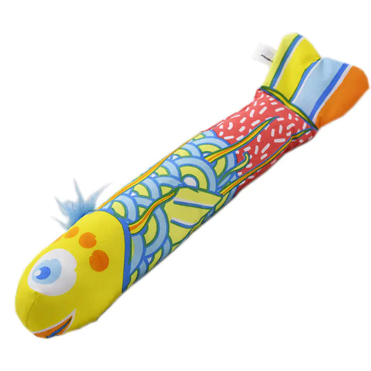 Catnip Koi Fish Big Kicker Toy with Crinkle Sound for Cats