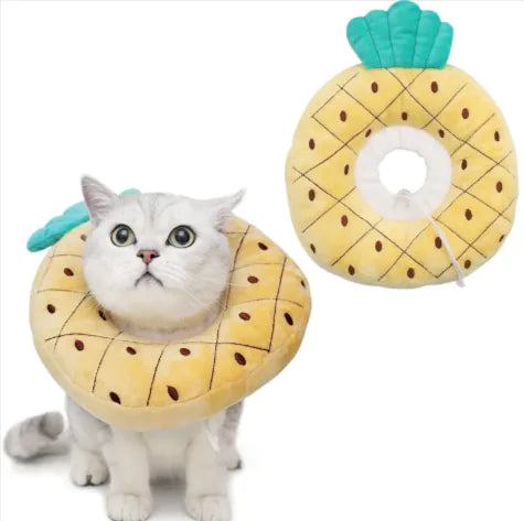 Cute Fruit Adjustable Soft Cat Recovery Cone Pet Collar