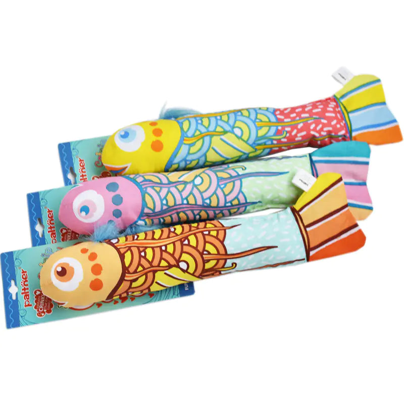 Catnip Koi Fish Big Kicker Toy with Crinkle Sound for Cats