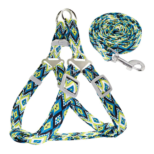 Dog Collar Vest Harness with Leash for Pets