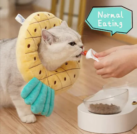Cute Fruit Adjustable Soft Cat Recovery Cone Pet Collar