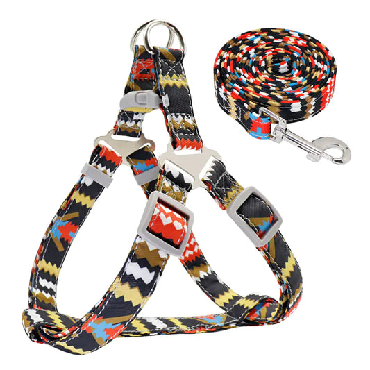 Dog Collar Vest Harness with Leash for Pets