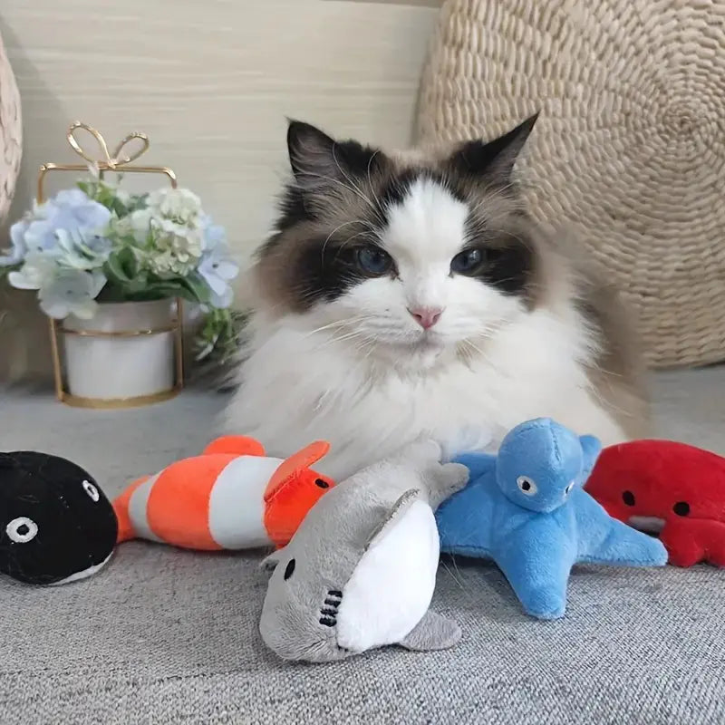 Catnip Plush Toys for Cats - Fun Ocean Series