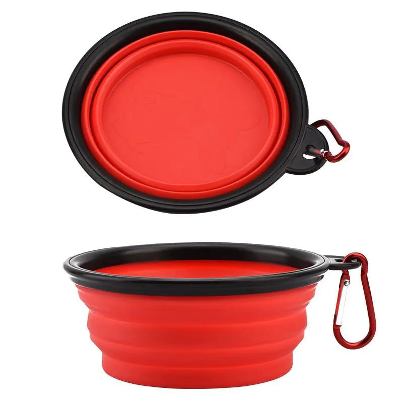 Portable Folding TPE Silicone Pet Bowl for Dogs and Cats