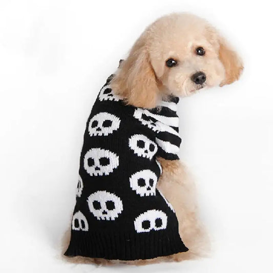 Spooky Skull Halloween Sweater for Pets