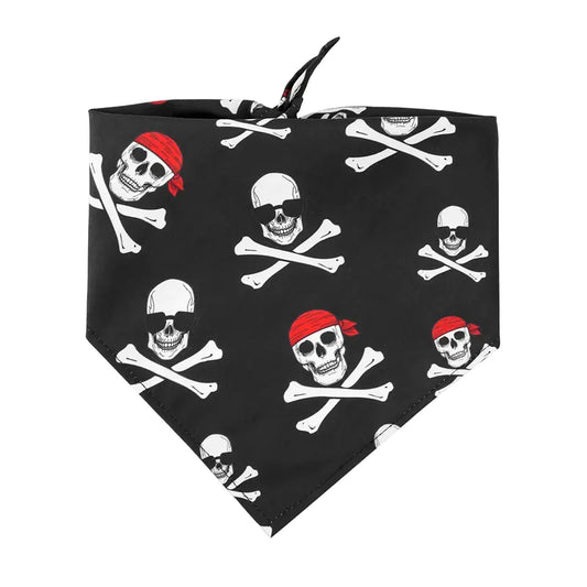 Single Layer Halloween Skull Pet Bandana Spooky Fashion