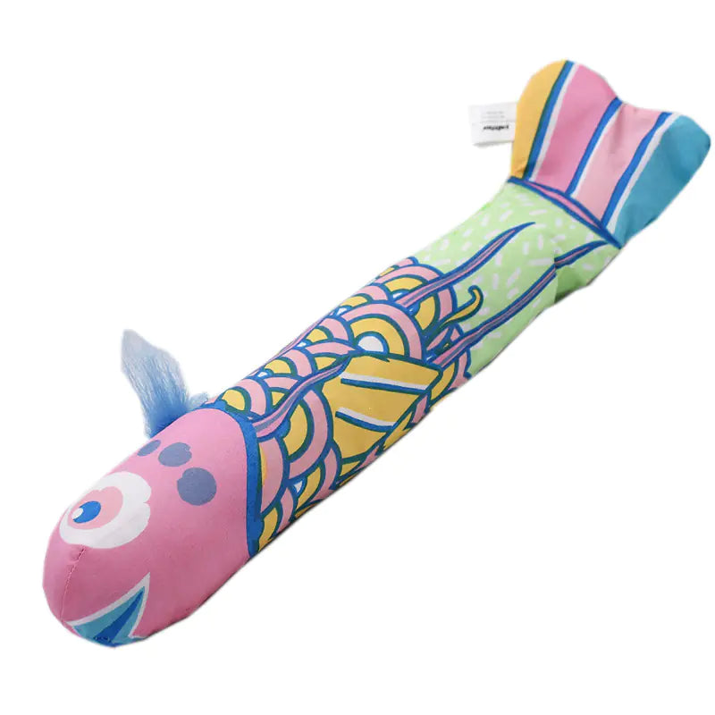 Catnip Koi Fish Big Kicker Toy with Crinkle Sound for Cats