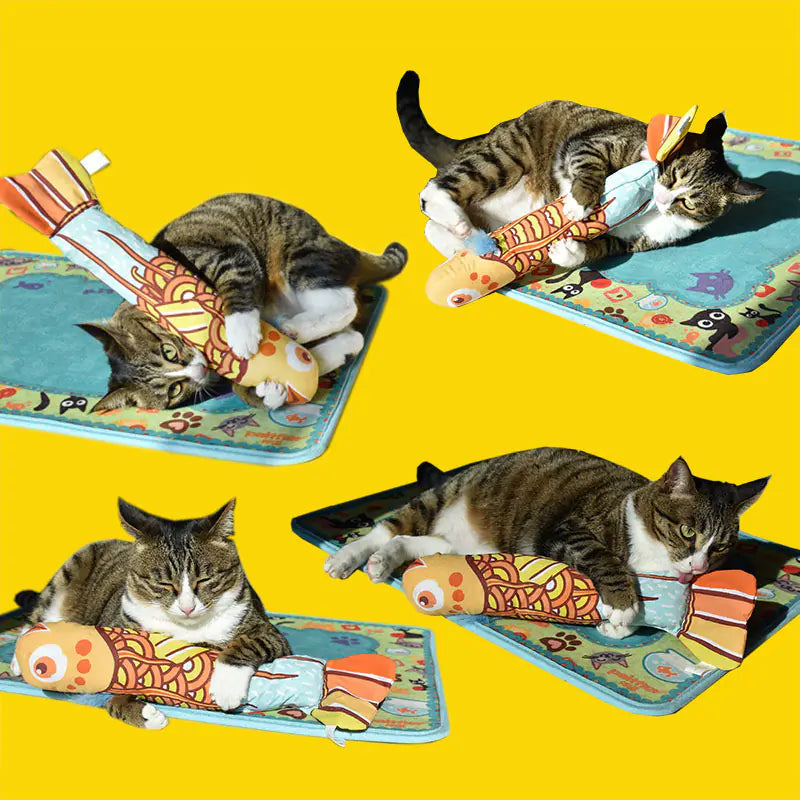 Catnip Koi Fish Big Kicker Toy with Crinkle Sound for Cats